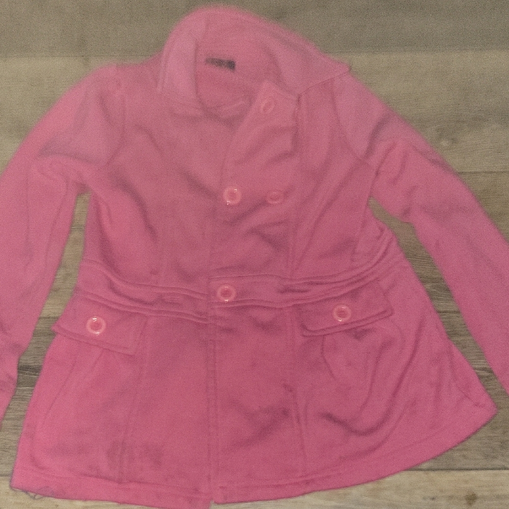 Unik Bright Pink Kids Pea Coat